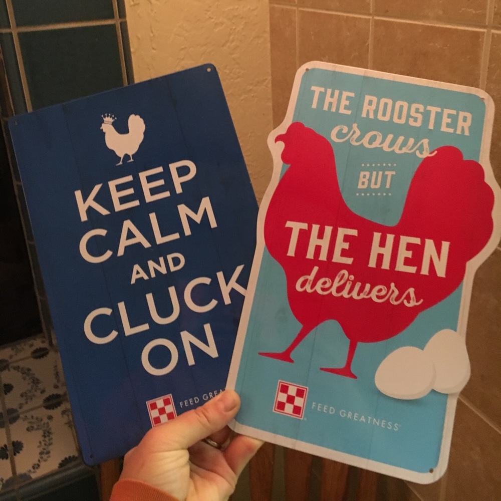 Tin farm signs. Decorate the coop or kitchen! 🐔